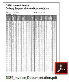 Delivery Sequence File DSF2 Invoice Documenation