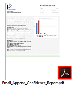 Email Append Confidence Report