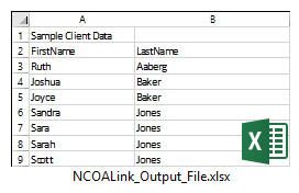 NCOALink Change Of Address Sample File