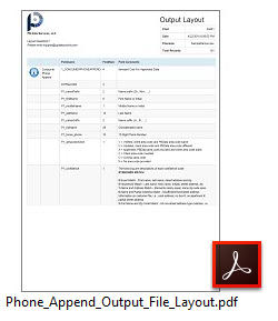 Phone Append Output Layout File Sample