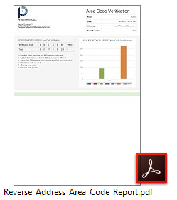 Reverse Address Area Code Verification Report Sample